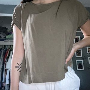 Army green stylish top